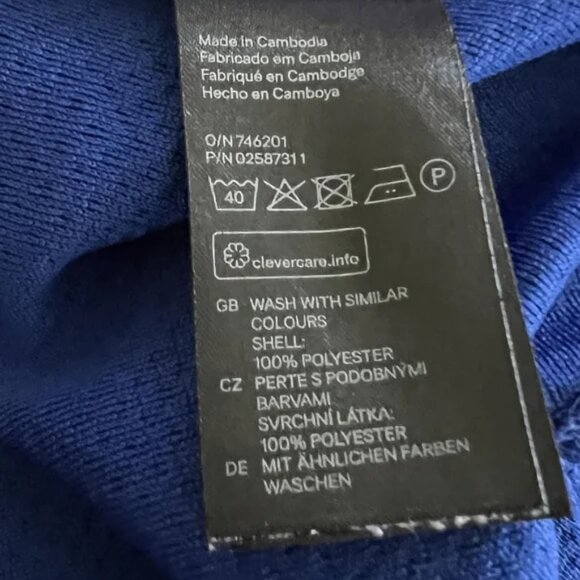 15. H & M Cobalt Blue peplum hem Shell Top Small - Picture 5 of 5